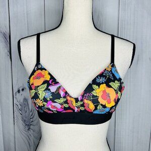 Victoria Secret PINK Bra 32A Wear Every Where Lightly Lined Wireless Floral